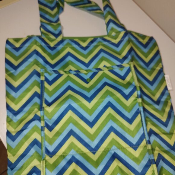 Sachi Reusable Insulated Grocery Zip Tote Pocket Foldable 15 x 16-Good condition - Picture 5 of 9